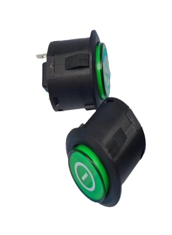 CentIoT - Illuminated LED SPST ON/OFF Circular Push Button self-locking Switch - 22MM 3Pin latching (Green) - Image 1